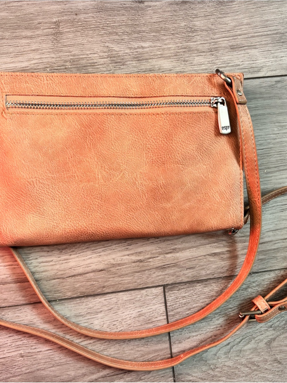 ESPE Vegan Leather Smartphone Crossbody Wallet Bag - Hibiscus - Picture 6 of 6